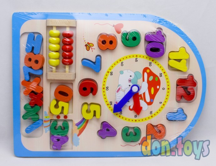 ​Деревянная игрушка Часы счеты, цифры, арт. MD 1050, фото 7