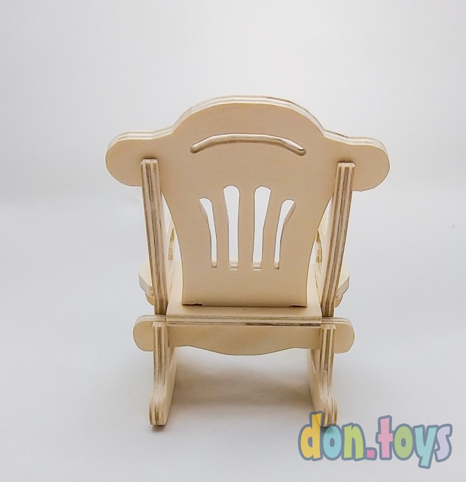 ​Деревянное кресло качалка из фанеры для кукол, фото 9