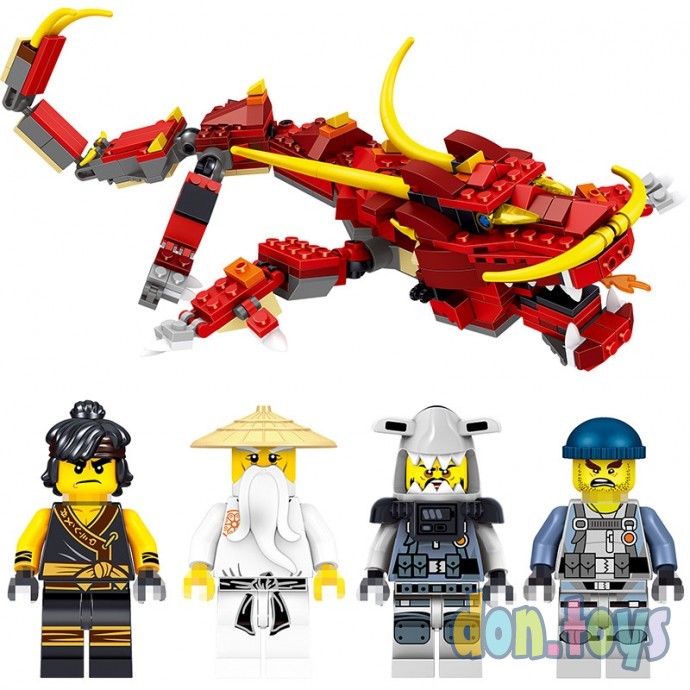 Конструктор LELE Ninja Красный механический дракон 31090 (Аналог Lego Ninjago) 530 деталей, фото 3