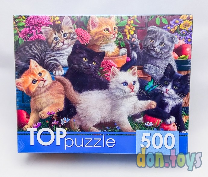 ​TOPpuzzle Пазлы 500 элементов, Игривые котята, арт. ХТП500-6809, фото 1