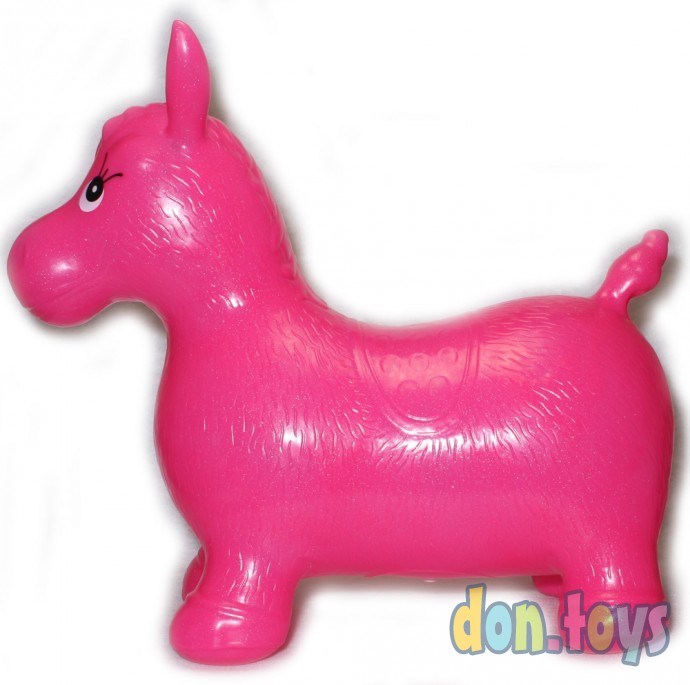 ​Лошадка прыгун резиновая блестящая, розовая, фото 7