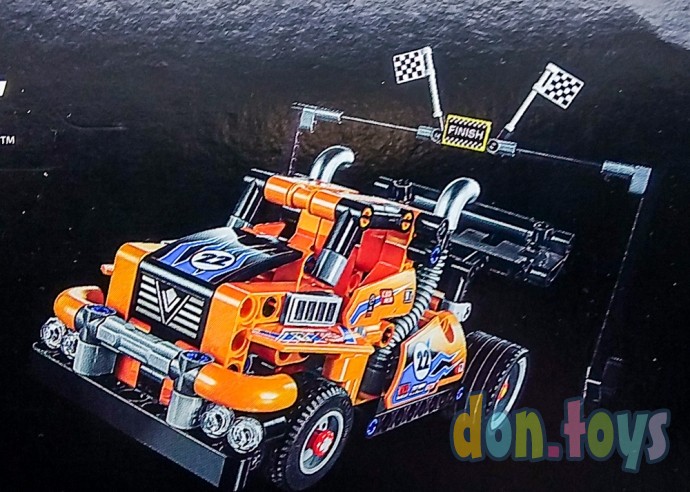 Конструктор LEGO Technic 2 в 1 Гоночный грузовик 227 деталей, арт. 42104, фото 4