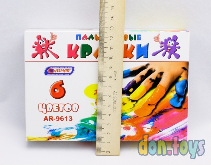 ​Пальчиковые краски 6 цв. "ASMAR", 35 мл, арт.AR-857, фото 3