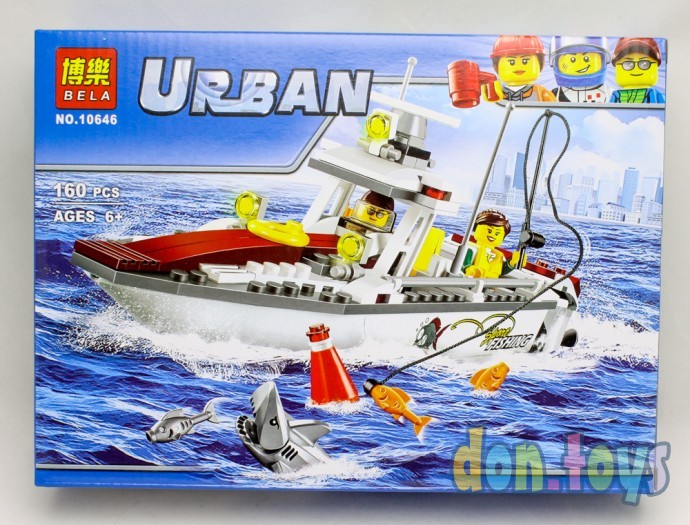 ​Конструктор Bela Urban , арт 10646 (аналог Lego City 60147) "Рыболовный катер", 160 деталей, фото 1