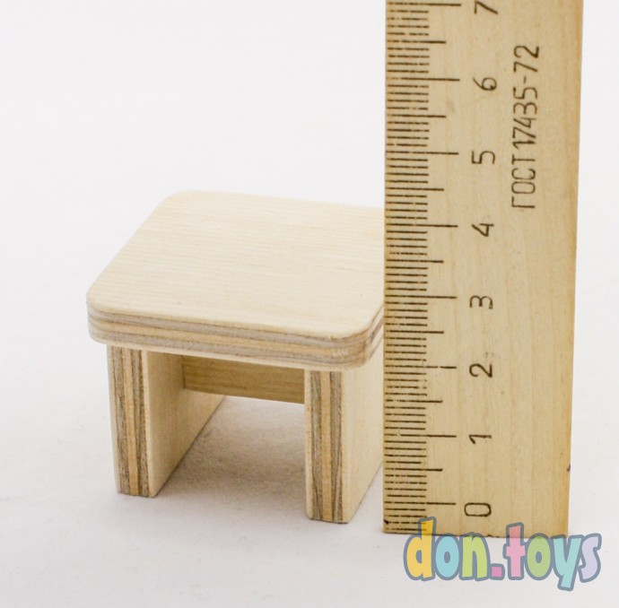 ​Мебель деревянная для кукол 10-12 см, Спальня, (ручная работа) неокрашенная, фото 23