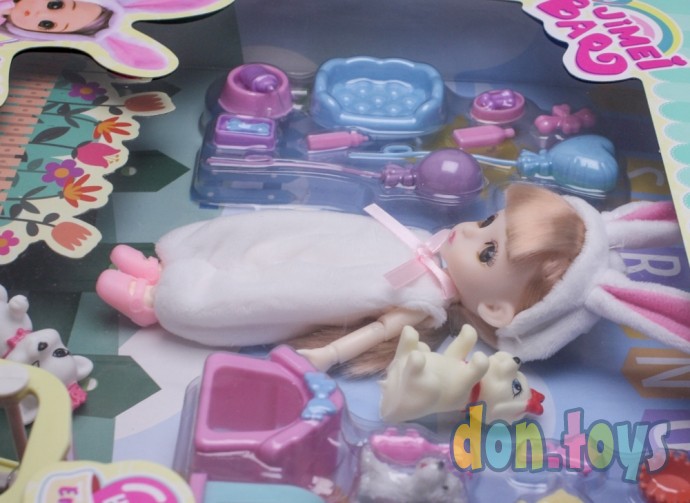 Игровой набор Кукла Заинька шарнирная с питомцами, аксессуары, арт. K0084, фото 10