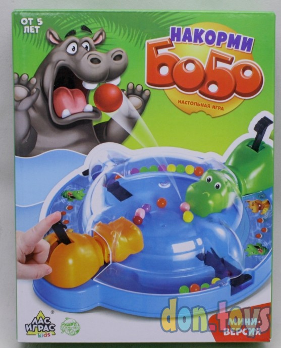 ​Настольная игра «Накорми Бобо», мини-версия, бегемоты, арт. 4359681, фото 1