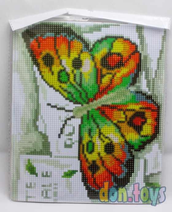 ​Алмазная мозаика на картоне, частичное заполнение Яркая бабочка, арт. НД-1451, фото 1