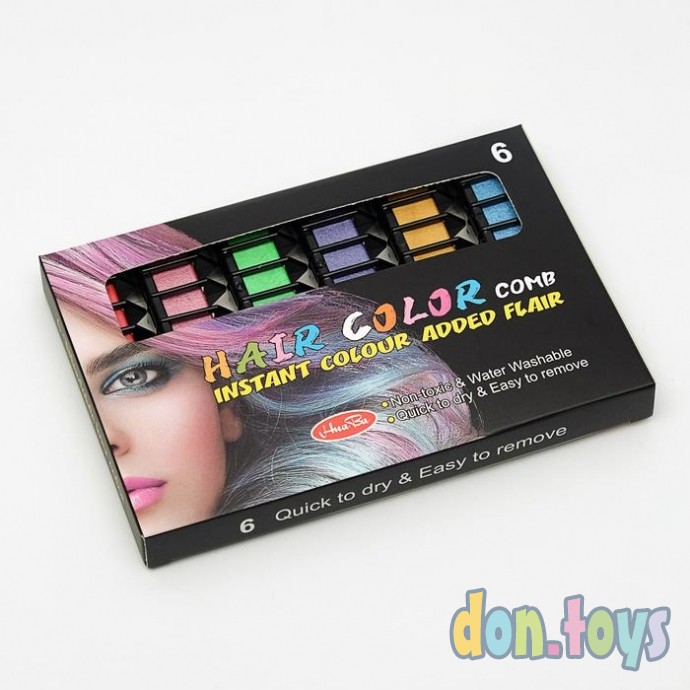 ​Мелки для волос с насадкой, набор, 6 цветов, арт. 5540149, фото 4