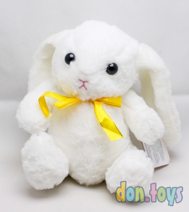 ​Мягкая игрушка Белый кролик с бантом, фото 1