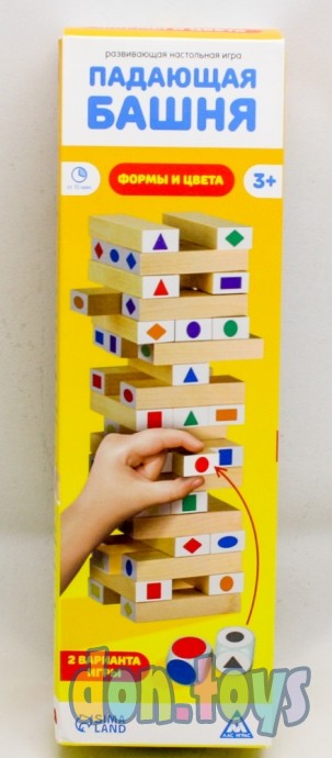 ​Настольная игра «Падающая башня. Формы и цвета», 3+, арт. 7024202, фото 1