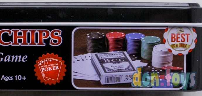 Набор для покера Professional Poker в металлическом футляре, 80 фишек, арт. ИН-3728, фото 3