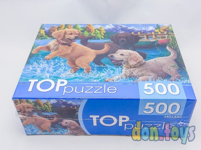 ​TOPpuzzle Пазлы 500 элементов, Игривые щенки, арт. ХТП500-6810, фото 2