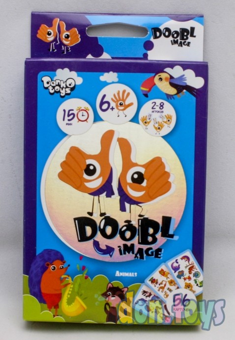 ​Детская настольная игра «Двойная картинка» серии «Doobl Image», Animals, арт. DBI-02-03, фото 1