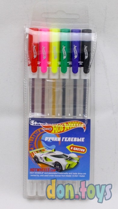 ​Ручки гелевые ХОТ ВИЛС 6 цветов, Умка, арт. GP-68027-HW, фото 1
