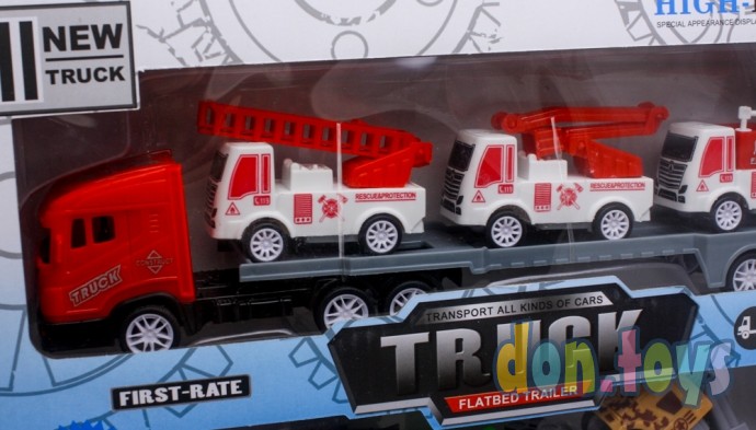 ​Набор два трейлера с машинками: Пожарные, военные, арт. YD3D-7, фото 5