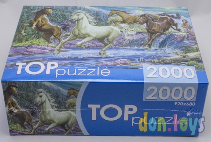 ​TOPpuzzle. ПАЗЛЫ 2000 элементов. Ночной табун лошадей, арт. ХТП2000-1594, фото 2