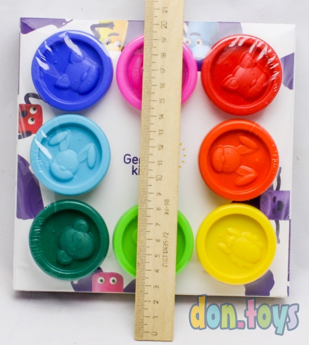 Набор детский для лепки Тесто-пластилин, 8 цветов, по 50 грамм, арт.1045, фото 2