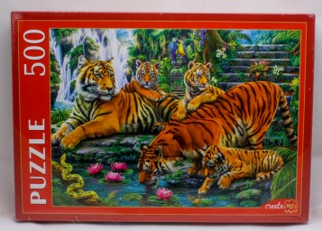 ​ПАЗЛЫ 500 элементов Семья тигров, арт. Х500-2186
