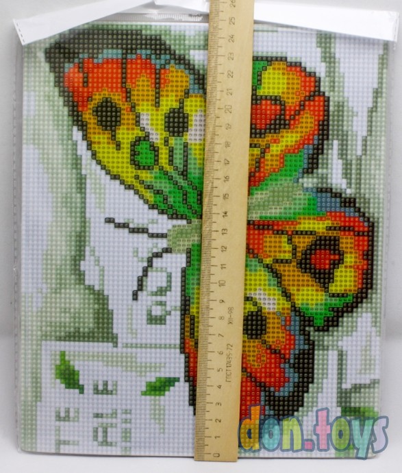 ​Алмазная мозаика на картоне, частичное заполнение Яркая бабочка, арт. НД-1451, фото 2