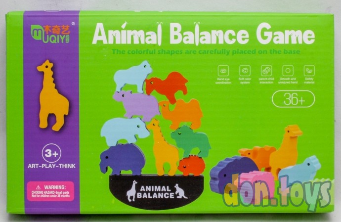 ​Развивающая деревянная игра Балансир "Животные мира", фото 1