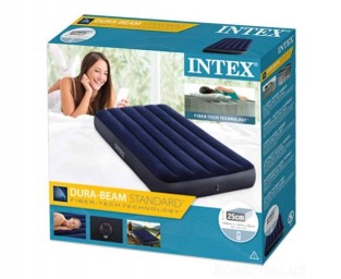 Матрас надувной INTEX Classic Downy Bed, односпальный, 99 х 191 х 25 см, арт.  64757