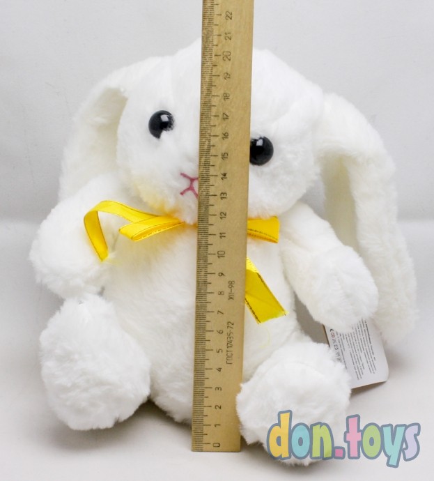 ​Мягкая игрушка Белый кролик с бантом, фото 4