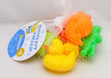 ​Набор резиновых игрушек для игры в ванной «Малыши 2», пищалки, 6 шт., арт.2993031
