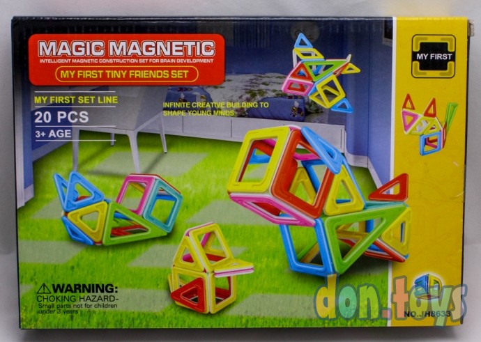 Магнитный конструктор MAGIC MAGNETIC, 20 деталей, арт. JH8633, фото 1
