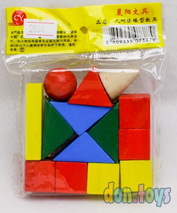 ​Деревянная игрушка: «Конструктор. Цветные фигуры», арт. AN02804, фото 1