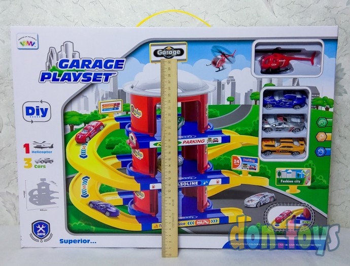​Парковка Гараж Garage Playset 3 яруса, с вертолетной площадкой, арт. G8888, фото 4