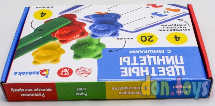 ​Развивающий набор «Цветные пинцеты», с мишками, арт. 6900016, фото 5