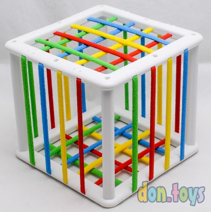 ​Развивающая игрушка-сортер квадрат «Цветные резиночки», фото 7