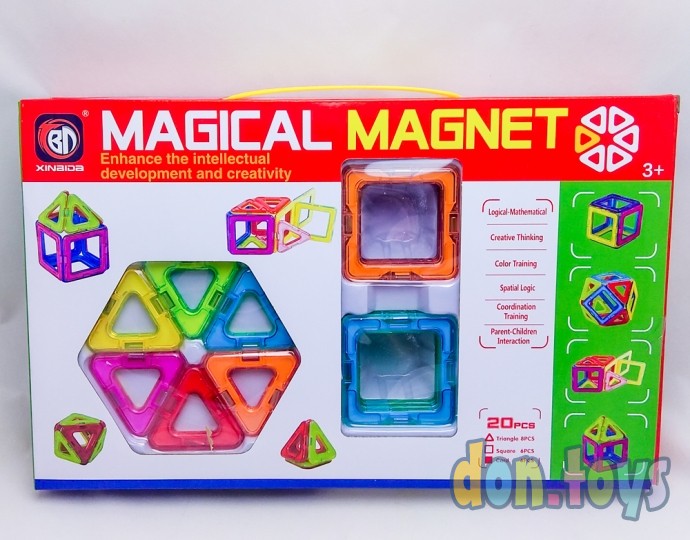 ​Конструктор магнитный "Магический магнит", 20 деталей, арт. 2336531, фото 1