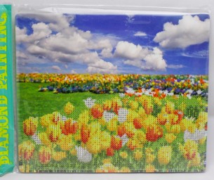 ​Алмазная мозаика Поле тюльпанов, на картоне, арт.5453