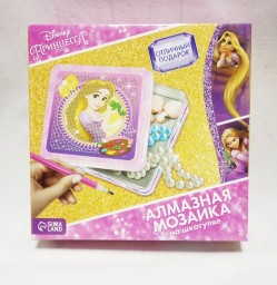 ​Лицензия. Алмазная мозаика на шкатулке Принцессы: Рапунцель, 14 x 13,6 см, арт. 4464313