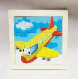 ​Деревянная Пазл-рамка "Самолетик" 9 элементов, арт. ИД-0111