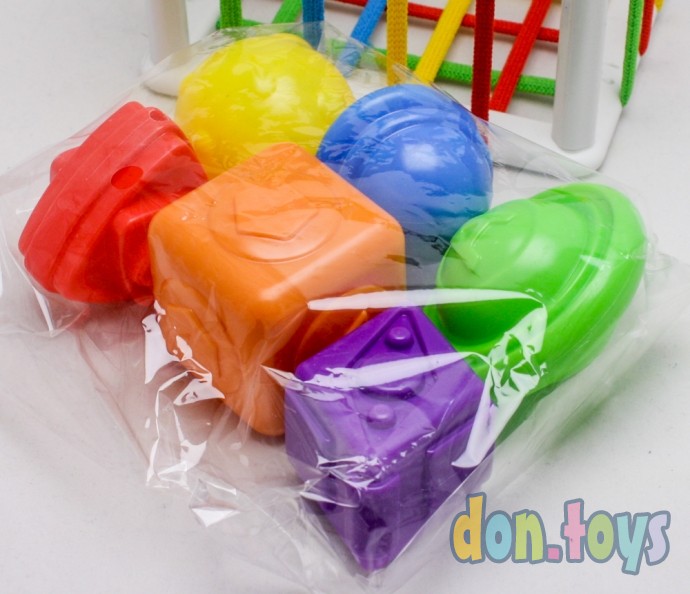 ​Развивающая игрушка-сортер квадрат «Цветные резиночки», фото 6