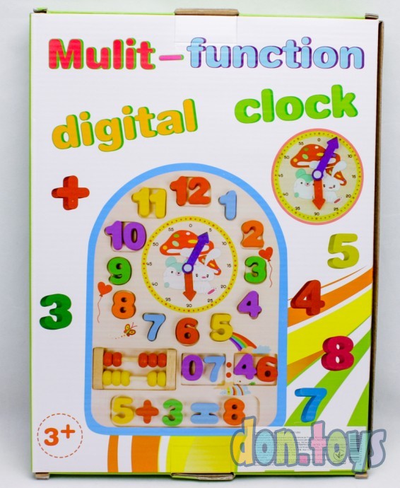 ​Деревянная игрушка Часы счеты, цифры, арт. MD 1050, фото 2