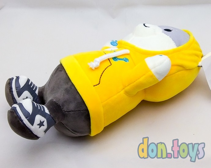 Мягкая игрушка Собачка в толстовке с капюшоном, желтый, фото 2