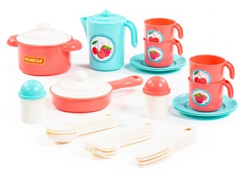 Набор детской посуды "Настенька" на 4 персоны (V3), 28 элементов,  арт. 79930