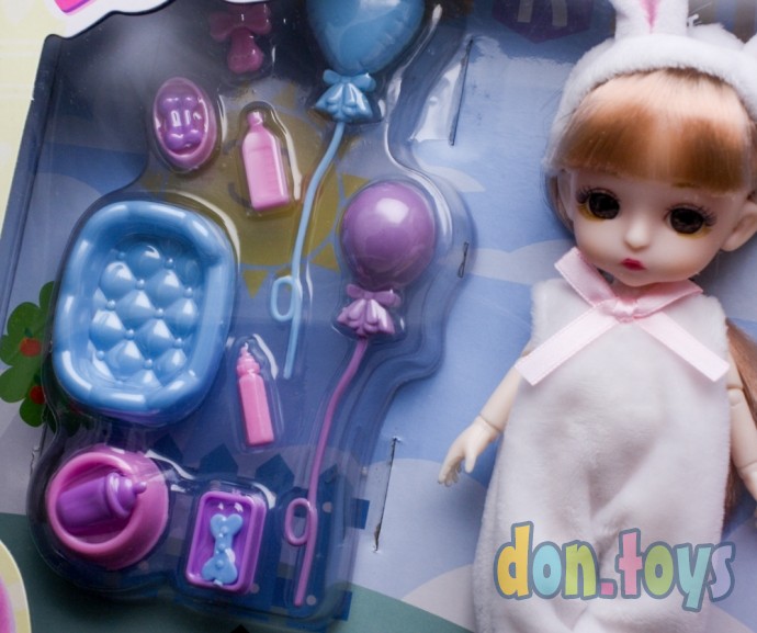 Игровой набор Кукла Заинька шарнирная с питомцами, аксессуары, арт. K0084, фото 8