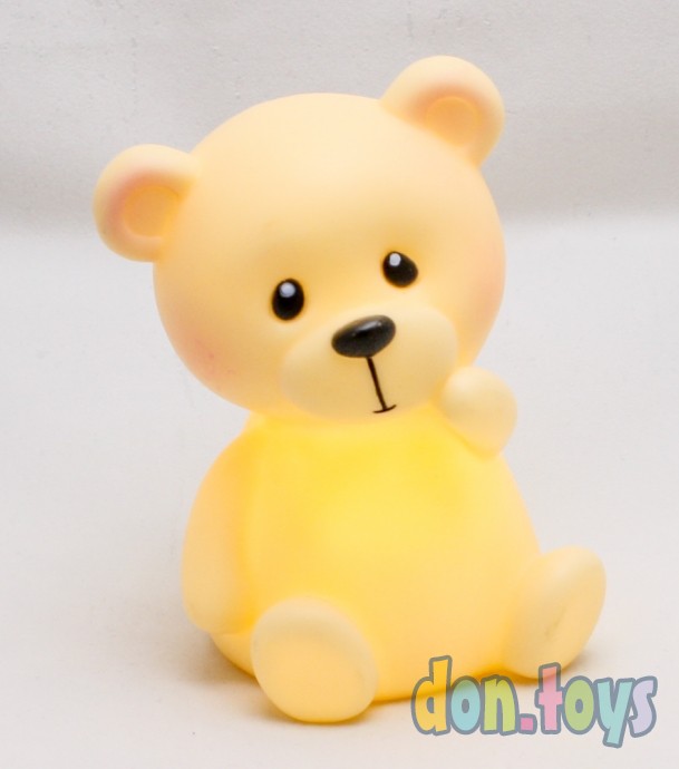 Ночник Медвежонок, желтый 8х13 см, LED, арт. УД-8634, фото 1