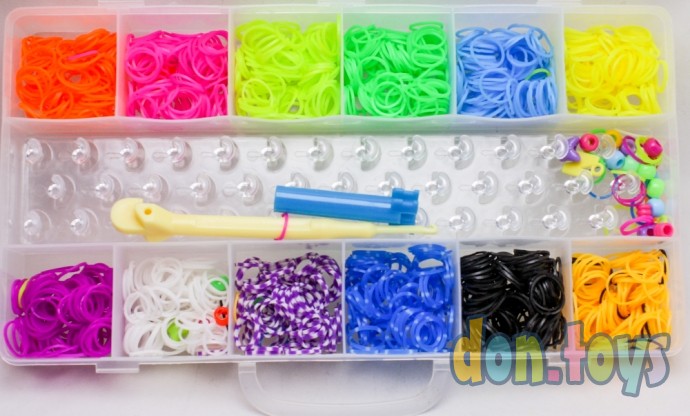 Набор для плетения резиночек Colorfull Bands, 4200 штук, фото 3