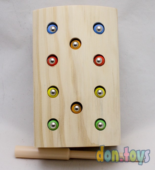 ​Магнитная игра "Поймай червячка" в деревянном сундуке, фото 7