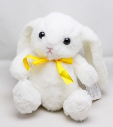 ​Мягкая игрушка Белый кролик с бантом