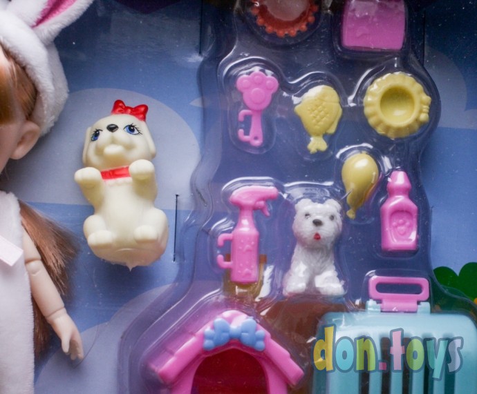 Игровой набор Кукла Заинька шарнирная с питомцами, аксессуары, арт. K0084, фото 7