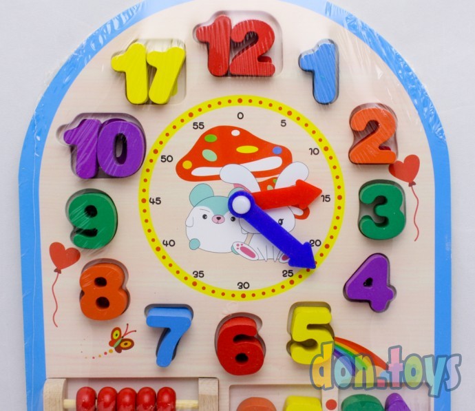 ​Деревянная игрушка Часы счеты, цифры, арт. MD 1050, фото 9