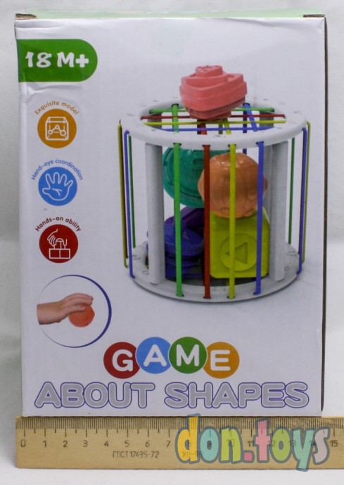 ​Развивающая игрушка-сортер квадрат «Цветные резиночки», фото 2