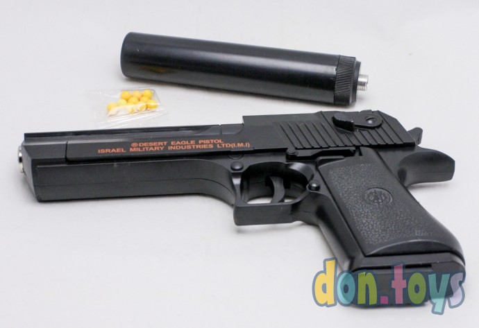 ​Металлический пистолет с глушителем, пластиковые пули, арт. №С20+, фото 11